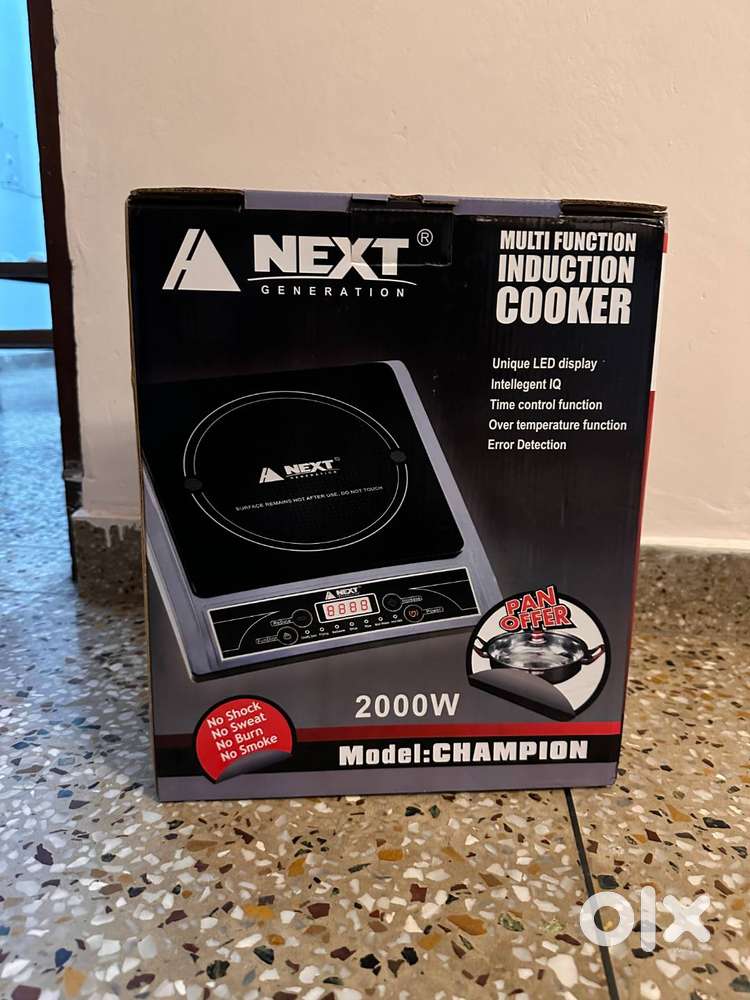 Next Induction Cooking Plate 2000 W + Free Pan with Glass Lid- Little