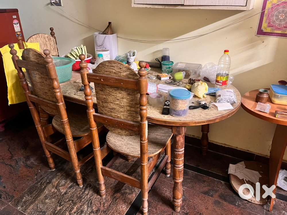 Dining Table 4 chairs Teak wood heavy snd strong built