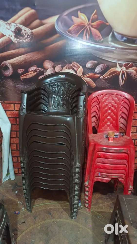 Chairs, tables, counter, deep freezer, sink, bhatti, inverter battery