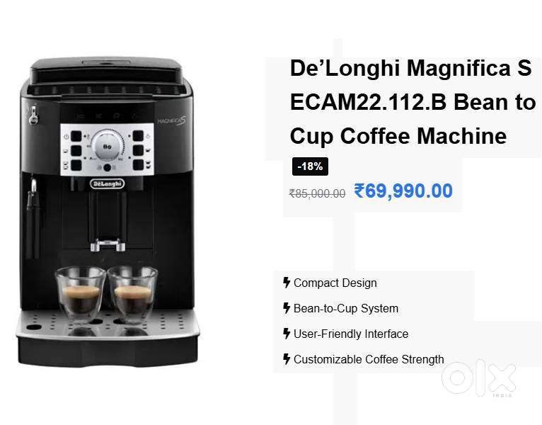 DeLonghi espresso cappuccino coffee Americano machine automatic