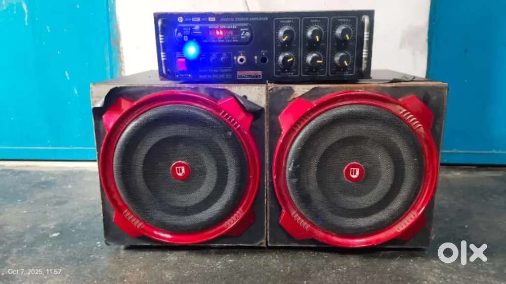 DJ SPEAKER 8 INCH DOUBLE amplifire heavy Bluetooth