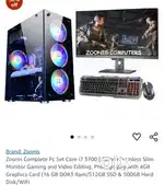 Zoonis complete pc set core i7 3700, I selling brand new Pc system