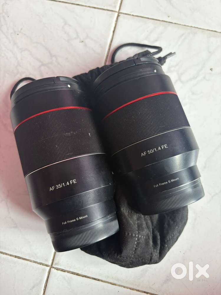 Sony camera lens 35 & 50 mm 1.4 Samyang E mount