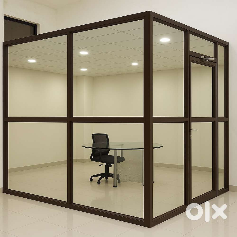 Office Cabin with door and ceiling lights