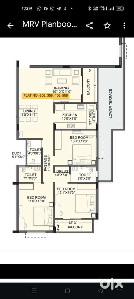 Metro royal vista 3 bhk new apartment