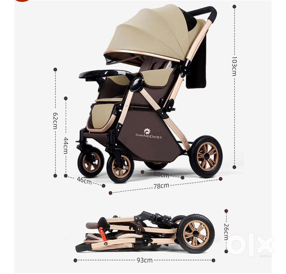 Baby pram baby Stroller - star and daisy