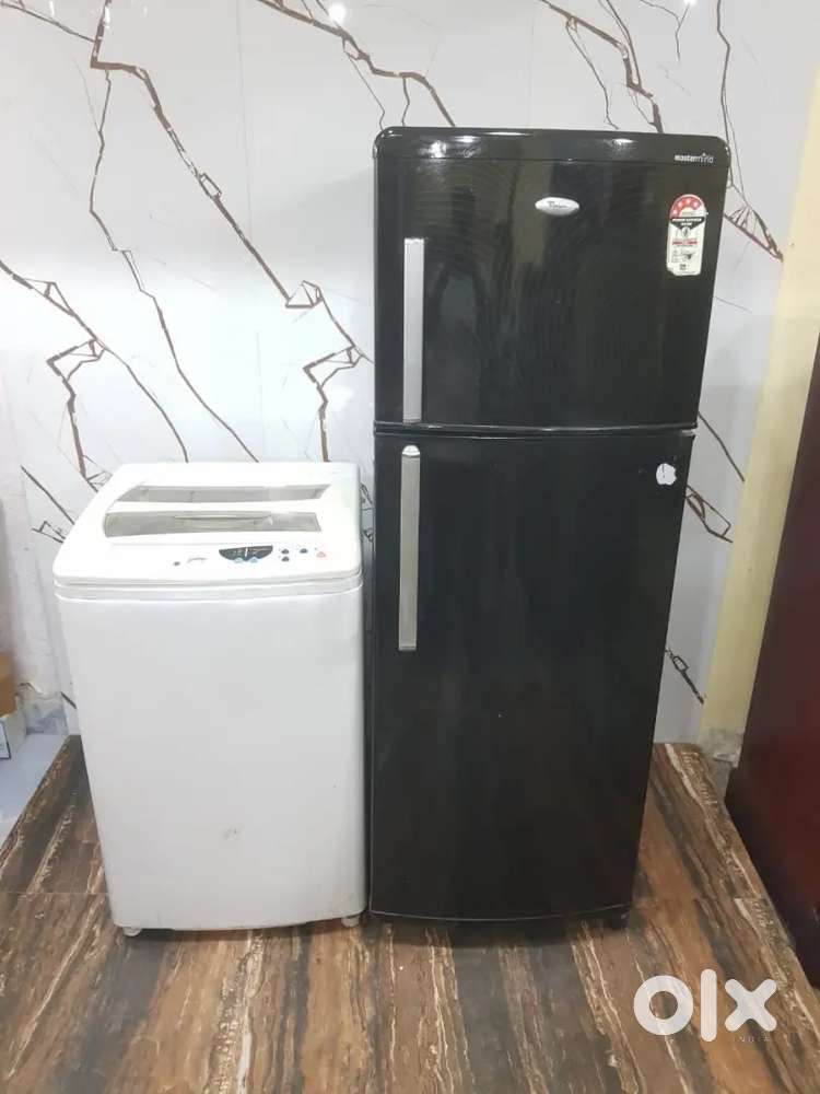 Whirlpool master mind refrigerator nd fully automatic washing machine