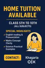 Home Tuition Class 5 to 10 (All Subjects)  Affordable Fees