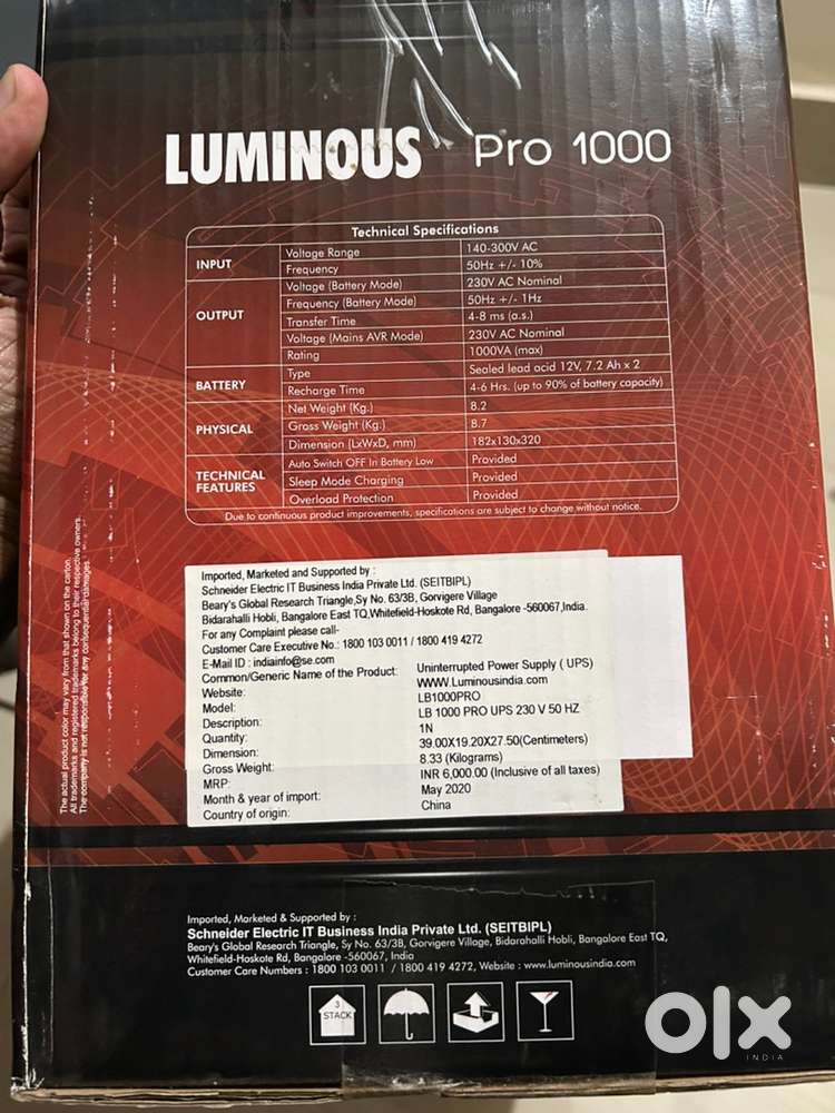Cheapest LUMINOUS PRO 1000 UPS