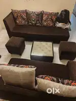 Sofa 7-8 seater with center table and 5 cushions with covers
