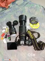 Camera sel nikon 5600d sathe kit lens 70 300 lens total 2 ta lens