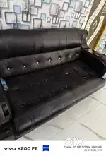 Black sofas