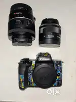 Canon m50 mark2 with 2 lenses (kit lens,prime lens)