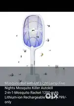 Mosquito Bat electric folding with lamp
