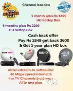 AIRTEL DTH SETTOP BOX ! TÀTA !  SUNDIRECT ! PLÀY ! DISHTV VIDEOCON D2H