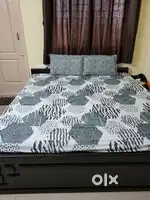 Premium wooden bed with memory foam Mattress