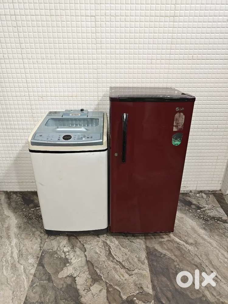 Ya 525 Lg single door and samsung topload washing machine