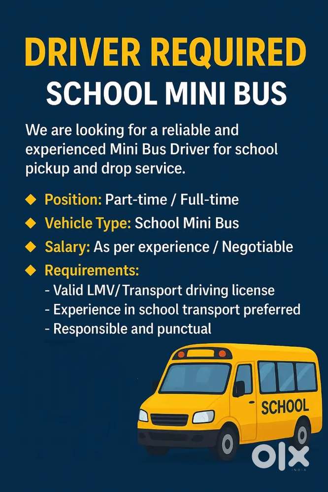 Mini school van driver