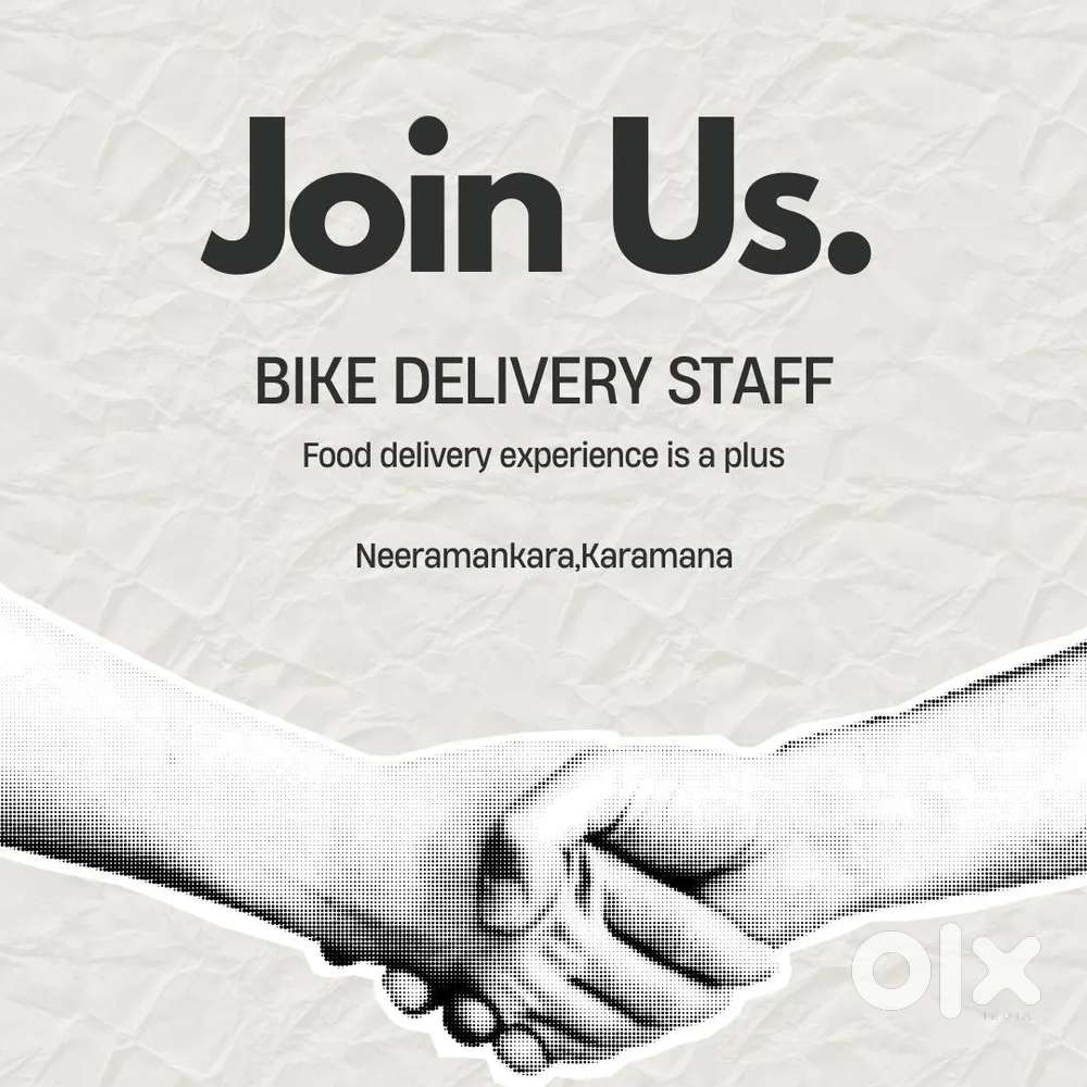 Delivery person with own bike required