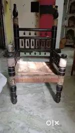 Punjabi traditional chair along with 16inchesx16inchesx5inches matress