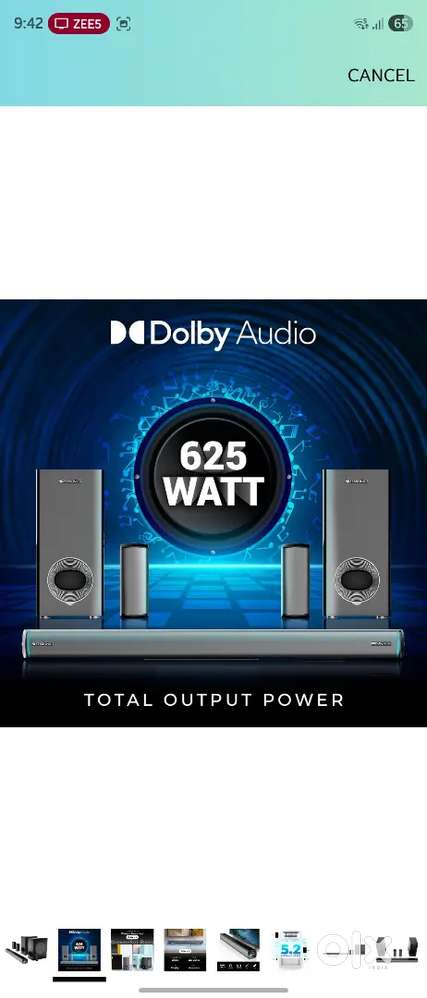 ZEBRONICS Juke bar 9550 pro 5.2 Soundbar (625 Watts), Dolby Audio