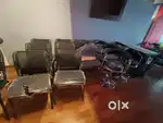 Backrest chair and revolving chair and plastic chair