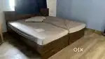 Single cot without storage with matress, protector, 1 pillows