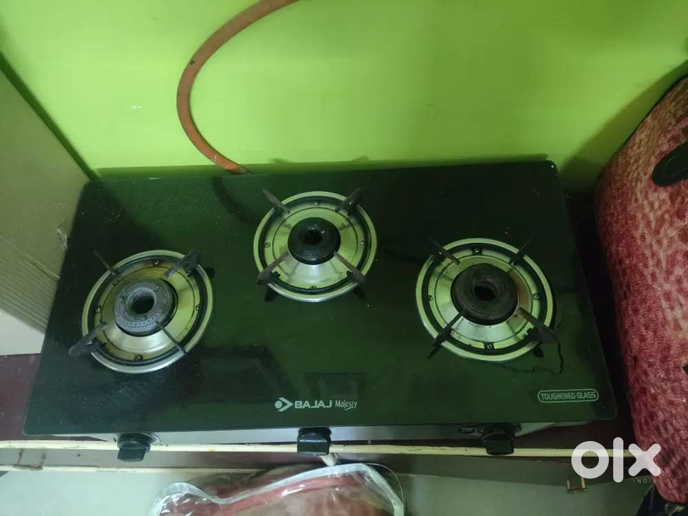 3 Burner Glass Top Gas Stove
