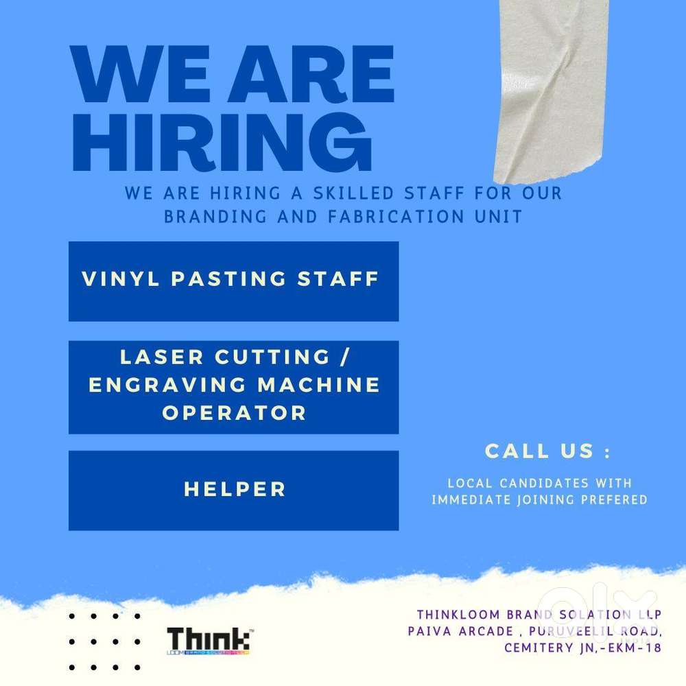 Job Openings – Branding & Production Team