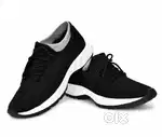 Men's Black Running Shoes Canvas Spory