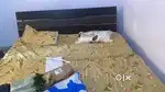 King size bed with 4 boxes to store items