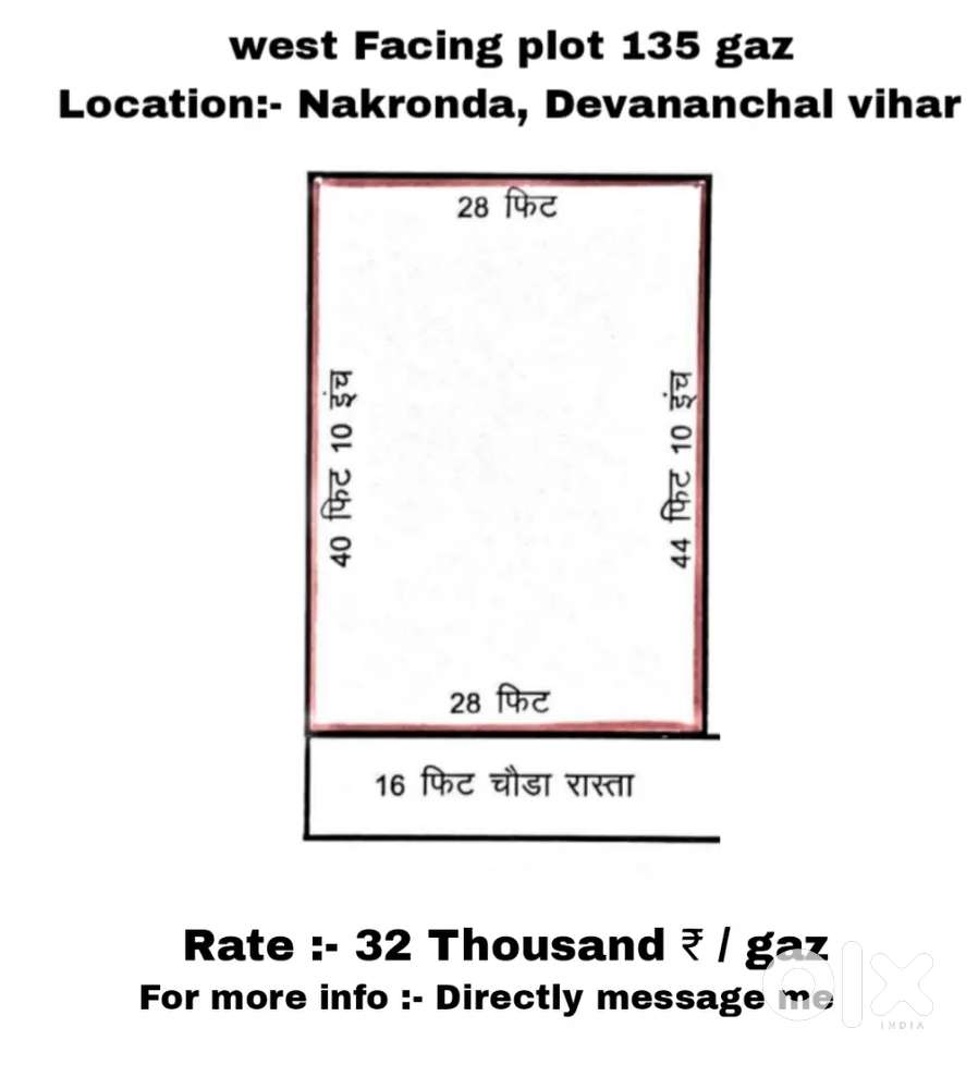Plot in nakronda, near anjali guest house