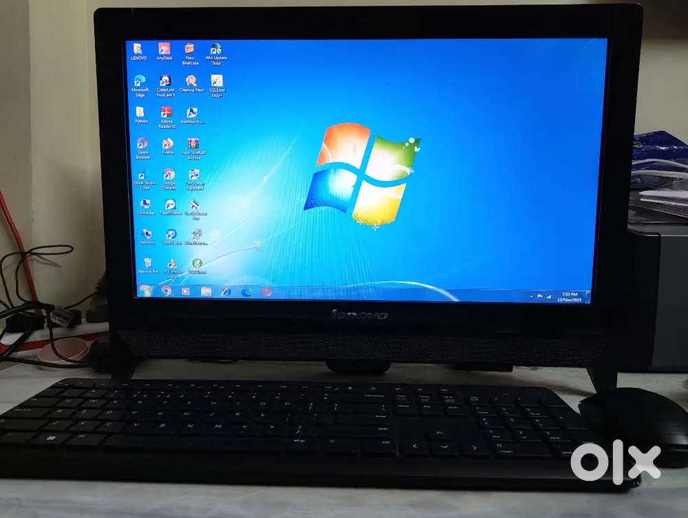 LENOVO ALL IN ONE DESKTOP WITH WIRELESS KEYBOARD AND MOUSE