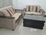 2x2 seater Sofa set with Table, cushion and cover