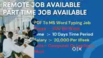Part-time Computer Data Entry Operator and Typing Jobs Vacancies