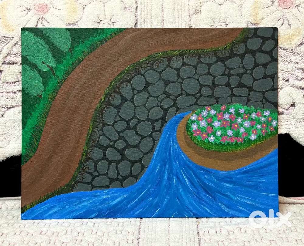 Handmade Acrylic Painting  12 x 16 inch Wall Art  Unique Home Decor