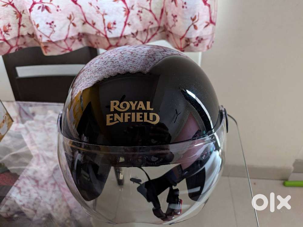 Brand New Royal Enfield Open Face Helmet - Black - L Size - Unused
