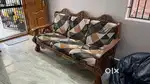 3 seater teakwood sofa