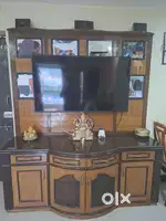 Wooden TV Unit with Storage – Good Condition