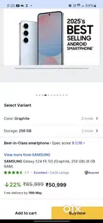 Samsung s24 fe 8/256 7 day old