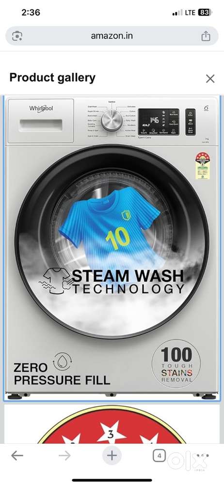 Wharlpool front door washing machine for sale