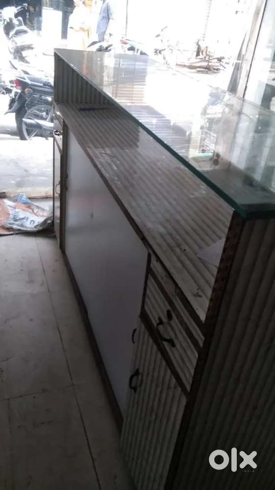 “Shop Display Counter with Glass Top – Good Condition”