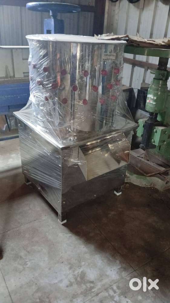 Stainless Steel Chicken Feather Cleaning Machine, 3 Birds