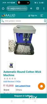 Cotton wicks machine
