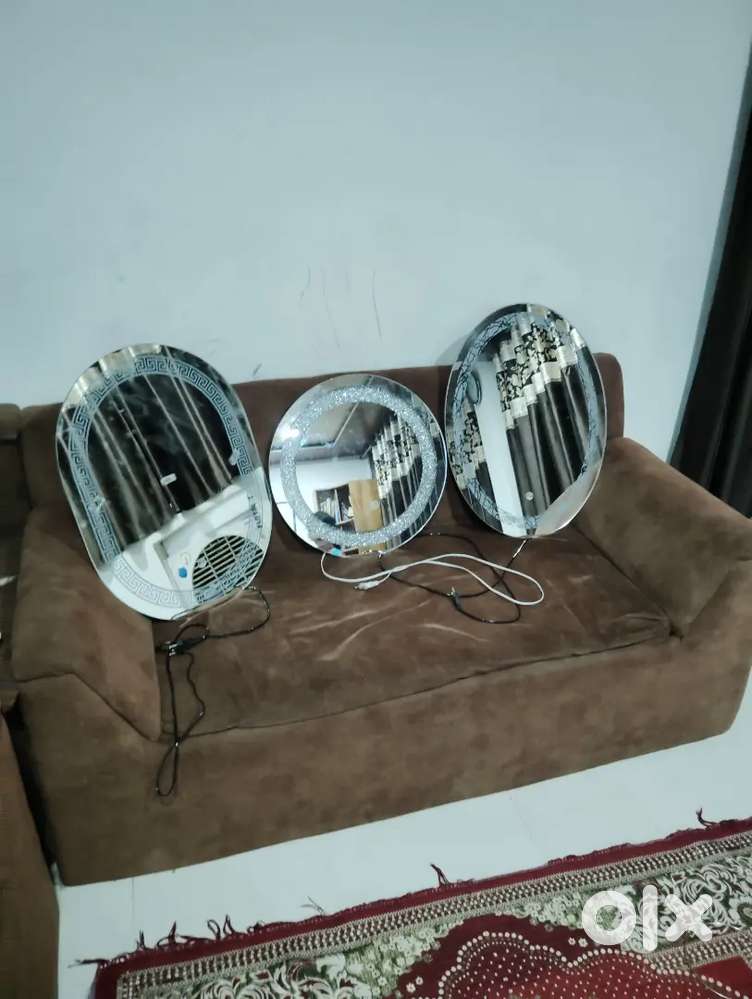 Mirror with LED light