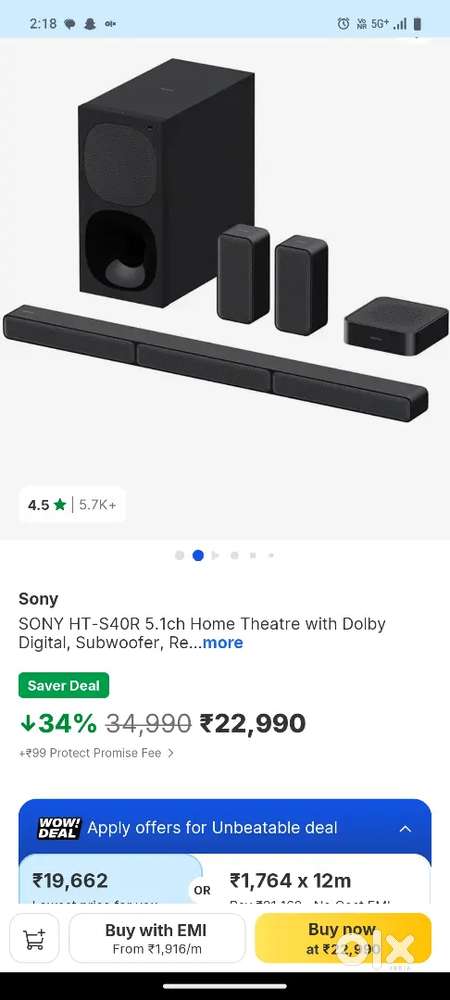 Sony 600w 5.1 home theatre Sony home theatre best price best