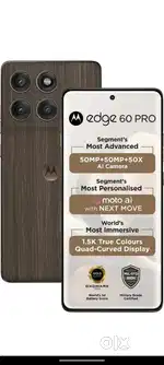 Edge 60 Pro 8/256gb wood, bill box charger new phone