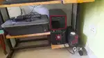 Desktop with printer