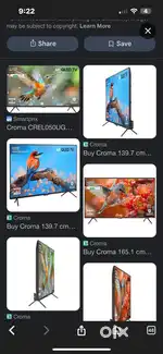 Croma 50 inch tv Top model