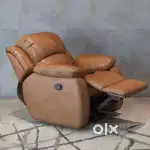 Durian Premium Vegan Leather Rocker Manual Recliner